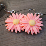 Pastel Daisy flowers earrings