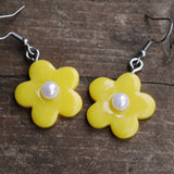 Glossy Pearl Candy Flower earrings