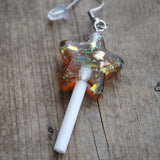 Holographic shard stars lollipop earrings