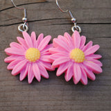 Pastel Daisy flowers earrings