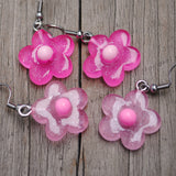 Mini Clear Sparkle Candy Flower earrings