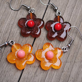 Mini Clear Sparkle Candy Flower earrings