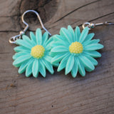 Pastel Daisy flowers earrings