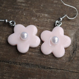 Glossy Pearl Candy Flower earrings