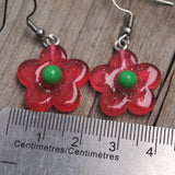 Mini Clear Sparkle Candy Flower earrings