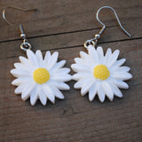 Pastel Daisy flowers earrings