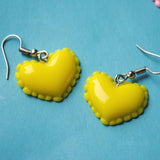 Frilly fancy hearts earrings