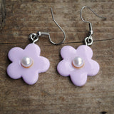 Glossy Pearl Candy Flower earrings