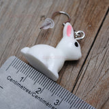 White bunnies earrings