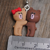 Awkward Bear couple earrings