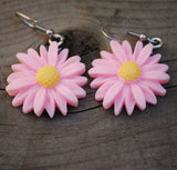 Pastel Daisy flowers earrings