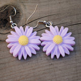 Pastel Daisy flowers earrings