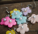 Glossy Pearl Candy Flower earrings