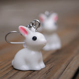 White bunnies earrings