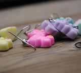 Small Gummy Heart bear earrings