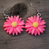 Pastel Daisy flowers earrings