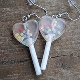 Heart Lollipop Candy balls Earrings