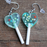 Heart Lollipop Candy balls Earrings