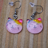 Cat sparkle noggins earrings