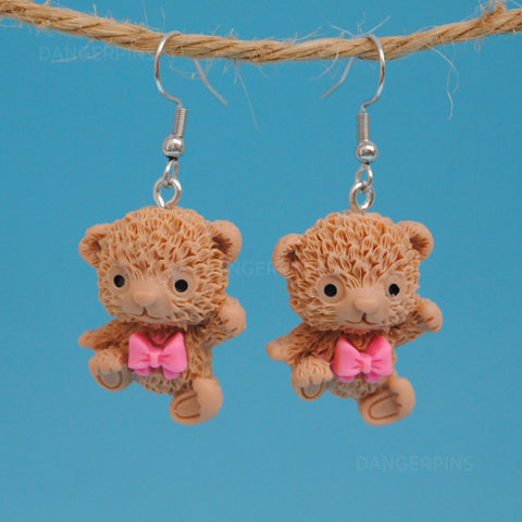 Carol the Shaggy Bear earrings