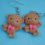 Carol the Shaggy Bear earrings