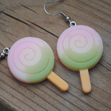 Spiral gradient popsicle earrings