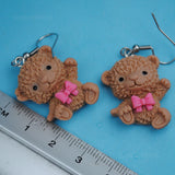 Carol the Shaggy Bear earrings