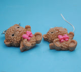 Carol the Shaggy Bear earrings