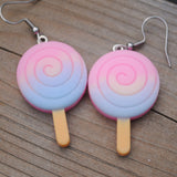 Spiral gradient popsicle earrings