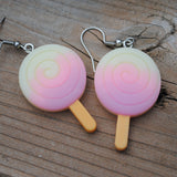 Spiral gradient popsicle earrings