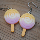 Spiral gradient popsicle earrings