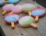 Spiral gradient popsicle earrings