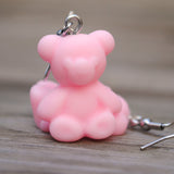 Solid color candy Bears earrings