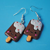 Kawaii Wink Ice Cream earrings