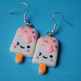 Kawaii Wink Ice Cream earrings