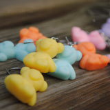 Solid color candy Bears earrings