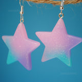 Glitter stars resin earrings