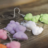 Solid color candy Bears earrings