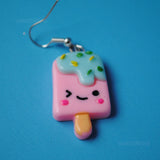 Kawaii Wink Ice Cream earrings