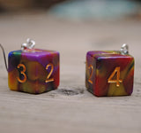 Nebula Swirl swirl RPG dice earrings