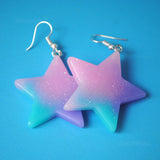 Glitter stars resin earrings