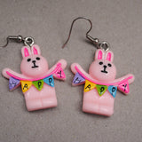 Happy Bunting Bunnies earrings