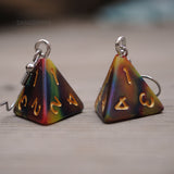 Nebula Swirl swirl RPG dice earrings