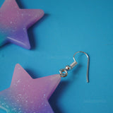 Glitter stars resin earrings