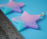 Glitter stars resin earrings