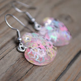 Happy Hope Hearts star filled earrings