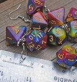 Nebula Swirl swirl RPG dice earrings