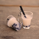 Bubble milk tea earrings