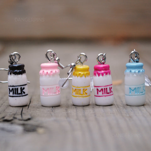 Mini milk bottles earrings