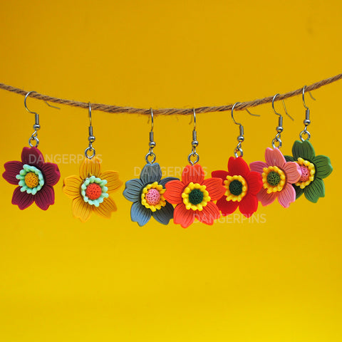 Layered Sakura blossom Flower earrings